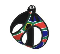 South African Flag Pet Leash Vest For Small Dogs Cats Reflective Adjustable Soft Outdoor Walking Hiking Training