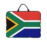South African Flag Print 14in Laptop Case Sleeve Bag â€“ Padded for Protection, Portable Handle & Smooth Zipper