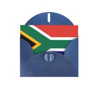 South African Flag Print Blank Note Card, All Occasion Holidays Greeting Card Blue