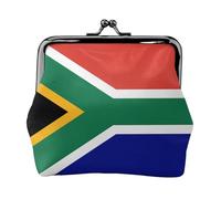 South African flag print Coin Purse Small Change Purse Card Holder Coin Pouch Small Wallet for Women and Men, Black, One Size, Vintage