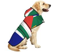 South African flag Print Dog Raincoats with Reflective Hooded,Portable Pet Poncho Jacket,for Small,Medium,Large 3XL Puppies