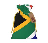 South African Flag Print Drawstring Gift Bags Packaging Party Candy Goodie Bag Xmas Presents Decor Holiday Giving