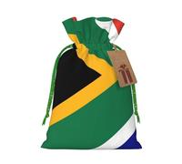 South African Flag Print Drawstring Gift Bags Packaging Party Candy Goodie Bag Xmas Presents Decor Holiday Giving