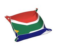 South African Flag Print Leather Valet Tray For Women,Travel Organizer, Trinket Jewelry Cosmetic Organizer Tray
