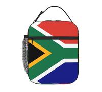 South African Flag Print Lunch Bag for Office Work Picnic Insulated Lunch Box Reusable Lunchbox Bag for Adults