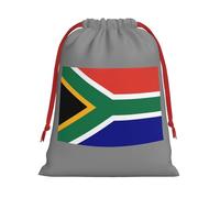 South African Flag Print Practical Drawstring Gift Pouches Comfort Holiday Parties Events Multipurpose Use