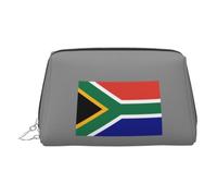 South African Flag Print Stylish Makeup Bag for Women Cosmetic Travel Pouch Weekend Getaway Toiletry Bags