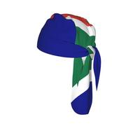 South African flag Printed Do Rag Cap, Quick Dry Mesh Cycling Cap Helmet Liner for Biking Running Hiking