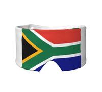 South African Flag Printed Sleeping Blindfold, Padded Ear Warmer Mask, Adjustable Head Wrap, for Deep Relaxation