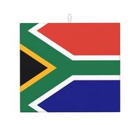 South African Flag Printing Kitchen Drying Mat,Absorbent Non Slip Drying Mat,Foldable Mat for Kitchen Counter,Home,Office