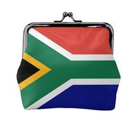 South African flag small wallets woman,wallets for women,coin purse for women,small womens wallet,with zipper and kiss lock, Black, One Size, Art Deco