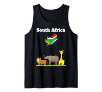 South African Flag Souvenir Safari Lover South Africa map Tank Top