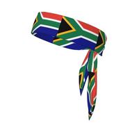 South African Flag Sports Head Tie Running Tennis Athletic Sweatband Basketball Cycling Fitness Workout