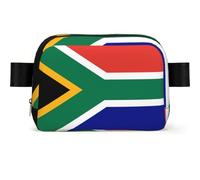 South African flag Square-Shaped Waist Bag with Durable Polyester and Adjustable Strap for Unisex Use