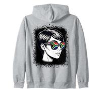 South African Flag Sunglasses Woman Design Zip Hoodie