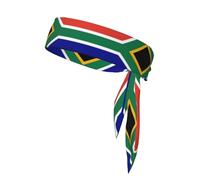 South African Flag Sweat Absorbent Bandana Headband - Stay Dry & Comfortable During Outdoor Sports - Perfect for Men and Women