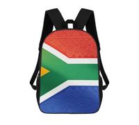 South African Flag Traditional Classic Mens Backpack Womens 17 Inch Shoulder Bag