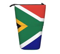 South African Flag Vertical Retractable Pencil Case Storage Bag Daily Storage for School Office Makeup Bag