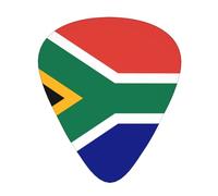 South African flagGuitar Picks, 12-Piece Pattern Set, Three Different Thicknesses for Acoustic Electric Guitar and Other Instruments