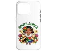 South African Girl in Traditional Dress with Protea Flowers Case for iPhone 16 Pro