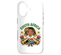 South African Girl in Traditional Dress with Protea Flowers Case for iPhone 17