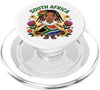 South African Girl in Traditional Dress with Protea Flowers PopSockets PopGrip for MagSafe