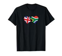 South African heritage UK SA British Flag South African flag T-Shirt