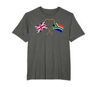 South African heritage UK SA British Flag South African flag T-Shirt