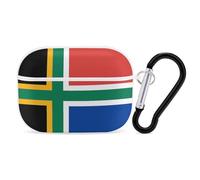 South African Nordic Crossed Flag Case Cover Compatible with AirPods Pro 2nd 1st Generation Hard Skin Protection