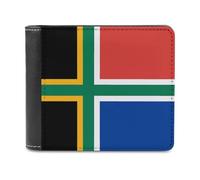 South African Nordic Crossed Flag Slim Bifold Wallet Minimalist Wallets Pouch with Card Slots for Men Women