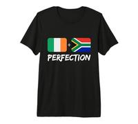 South African Plus Irish Perfection Mix Heritage Flag Premium T-Shirt