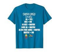 South African Saffa Lingo Explained Afrikaans Funny Africa T-Shirt, Men, Sapphire Blue, 3X-Large