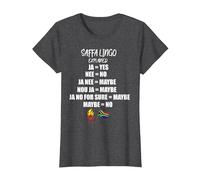 South African Saffa Lingo Explained Afrikaans Funny Africa T-Shirt, Women, Dark Heather Grey, X-Small