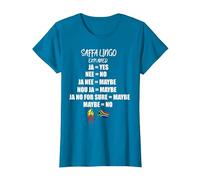 South African Saffa Lingo Explained Afrikaans Funny Africa T-Shirt, Women, Sapphire Blue, Small