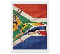 South African Springbok Diamond DIY Painting Kits Square Full Drill Digital Art Craft for Home Office Wall Decor