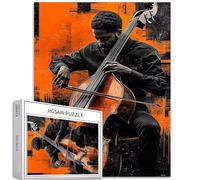 South Africans 1000 Piece Jigsaw Puzzles for Adults Black Man Playing Cello Puzzles Colorful DIY Handwork Puzzles for Home Decoration Gifts Family Puzzle Perfect for Game Nights 27×20 Inches