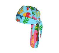 South America Map With Icons Print Skull Headwrap Under Helmet Cycling Cap Lightweight Quick Dry Adult Gift One Size