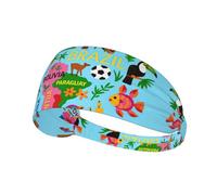 South America Map With Icons Printing Double-Sided,Unisex Elastic Sports Headband,Ideal As A Gift For Sports-Loving Friends,Family