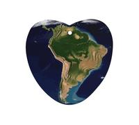 South America Satellite Image Car Air Freshener Hanging, Long Lasting Scented Car Aromatherapy Tablets, Love form Fragrance Scented Cards for Vehicles, Bedroom, Wardrobe White-style