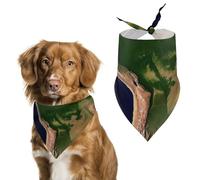 South America Satellite Image Dog Bandana Triangle Dog Scarf Washable Polyester Dog Bibs Cute Pet Bandana for Medium Large Dogs Puppy and Cats