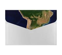 South America Satellite Image Folder Expanding File Organizer with 6 Pockets Accordion File Portable Document Paper Bill Receipt Organizer Home College Office Supplies Letter Size