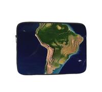 South America Satellite Image Laptop Sleeve for Women Men, 10 Inch Waterproof Laptop Bag Lightweight Notebook Computer Cover Bag