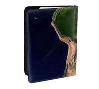 South America Satellite Image Passport Holder for Travel,RFID Passport Cover Wallet PU Leather Passport Card Holder Case Cute Passport Protector for Women Men