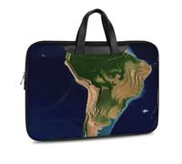 South America Satellite Image Printed Leather Shoulder Messenger Bag Briefcase for Men Women Travel Business Office Hangbag Laptop Pack Crossbody