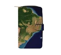 South America Satellite Image Wallet Multifunctional Wallets for Men Compact Wallet Purse Passport Bag