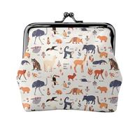 South American Animals Coin Purse, Kiss-lock Change Purse Wallets, Small PU Leather Coin Purse for Women