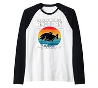 South American Finest Piranha Predator Fish Lake Proud Roots Raglan Baseball Tee