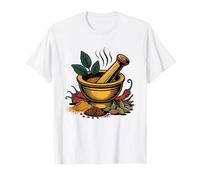 South Asian Home Cook Thali Plate Illustration Artisan Art T-Shirt