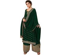 South Asian Wear Indian Designer Heavy Salwar Kameez Plazzo Suits Ready to Wear Women's Wear Eid Special Shalwar Kameez Palazzo Dupatta Dress (M UK 12 Bust 40 Waist 36 Hips 42, Choice 5)