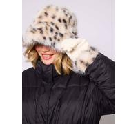 South Beach Women's Bucket Hat & Faux Fur Trim Gloves South Beach Multicolor One Size